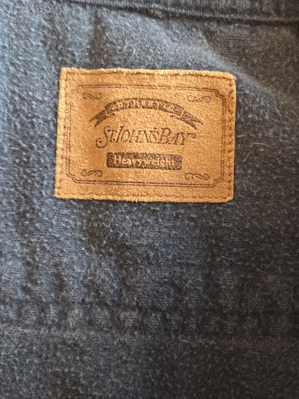 St. John's Bay Navy Blue Casual Button-Down Shirt - Picture 3 of 3